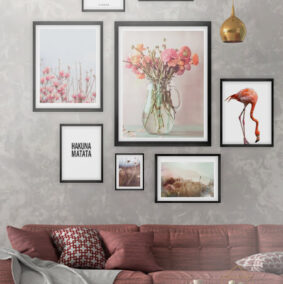 Poster Wall Decoration Pink